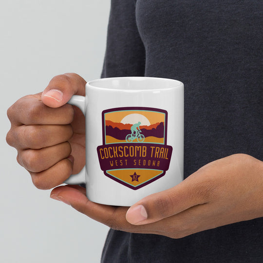 Cockscomb Trail - West Sedona, Arizona White glossy mug