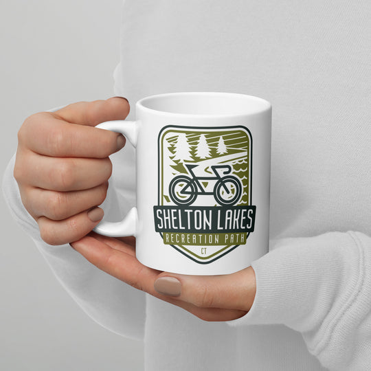 Shelton Lakes Recreation Path - Connecticut White glossy mug