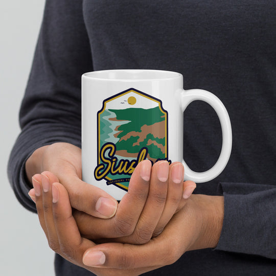 Siuslaw National Forest - Oregon White glossy mug