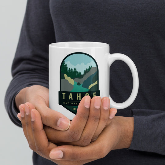 Tahoe National Forest - California White glossy mug