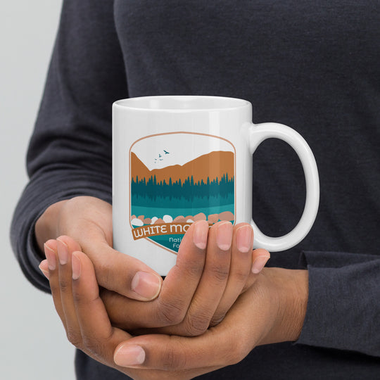 White Mountain National Forest White glossy mug