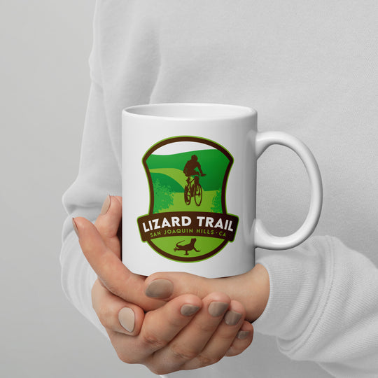 Lizard Trail - San Joaquin Hills, CA White glossy mug