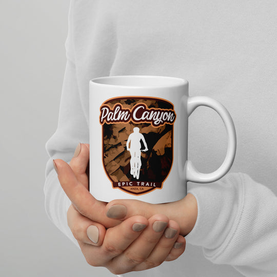 Palm Canyon Epic Trail - Anza, California White glossy mug