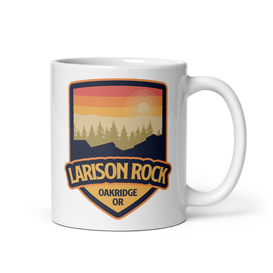 Larison Rock - Oakridge, Oregon White glossy mug