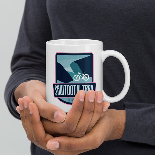 Sawtooth Trail - Truckee, California White glossy mug