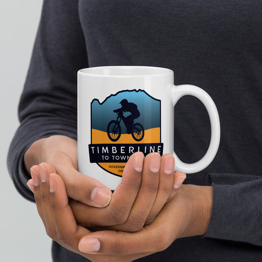 Timberline to Town Trail - Government Camp, Oregon White glossy mug