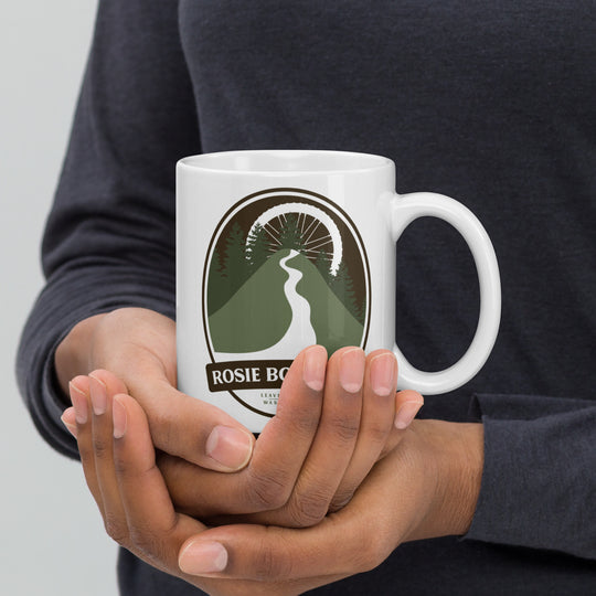 Rosie Boa Trail – Leavenworth, Washington White glossy mug