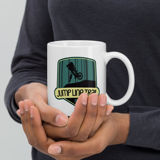 Jump Line Trail - Washington White glossy mug