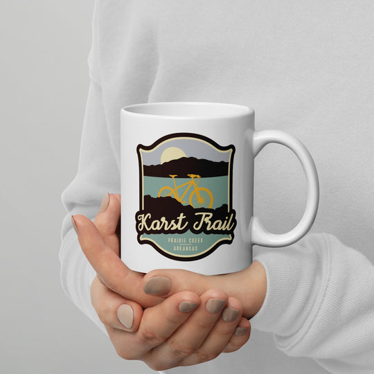 Karst Trail - Prairie Creek, Arkansas White glossy mug