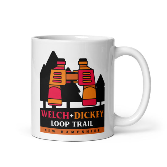 Welch and Dickey Loop Trail - New Hampshire White glossy mug