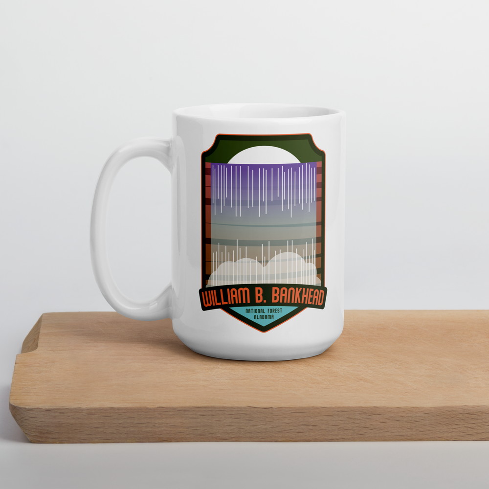 William Bankhead National Forest - Alabama White glossy mug