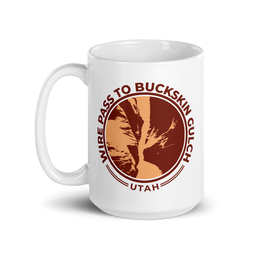 Wire Pass to Buckskin Gulch Weiß glanzbecher Utah Geschenk Buckskin Gulch Tasse