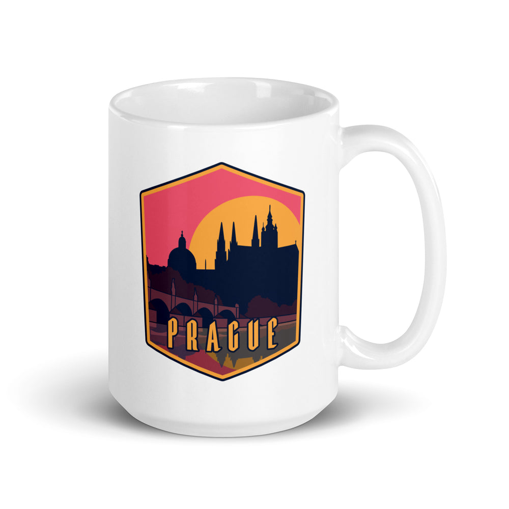 Prague Castle White glossy mug / Travel Souvenir