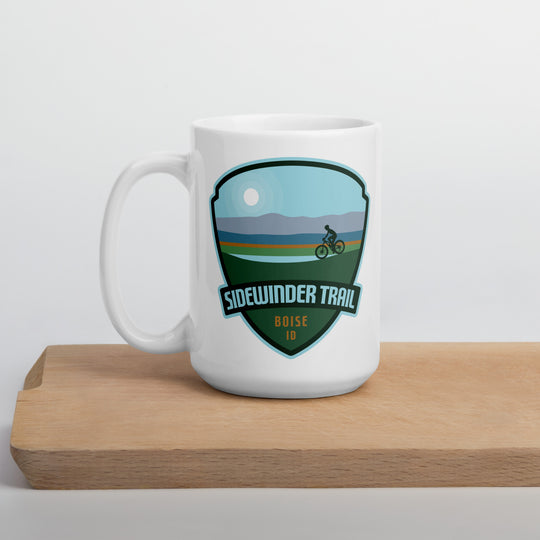 Sidewinder Trail - Boise, Idaho White glossy mug