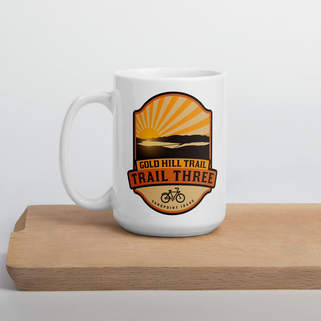 Gold Hill Trail (Trail 3) - Sandpoint, Idaho White glossy mug