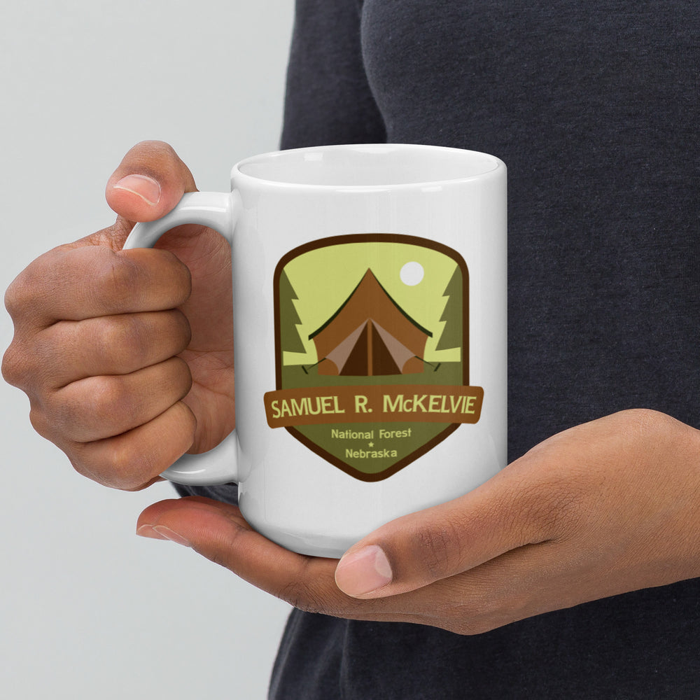 Samuel R. McKelvie National Forest – Nebraska White glossy mug