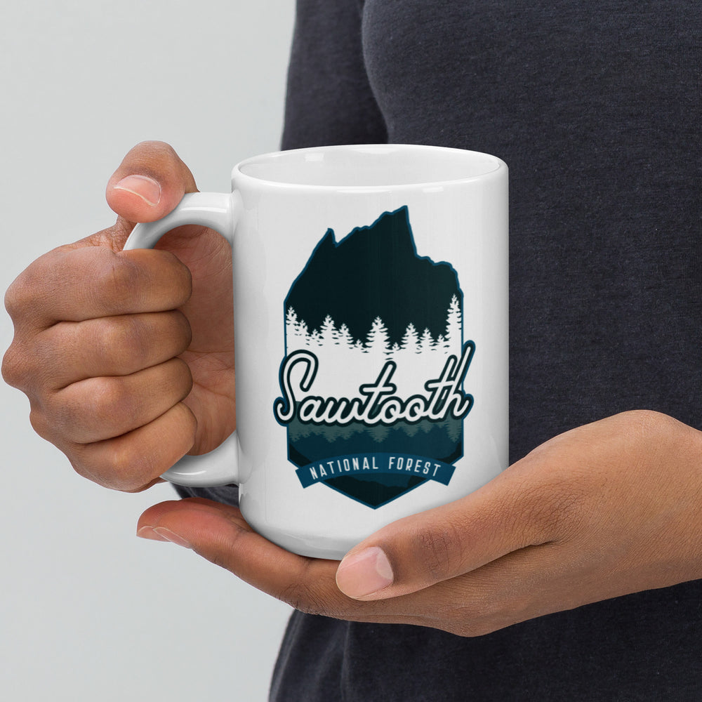 Sawtooth National Forest White glossy mug