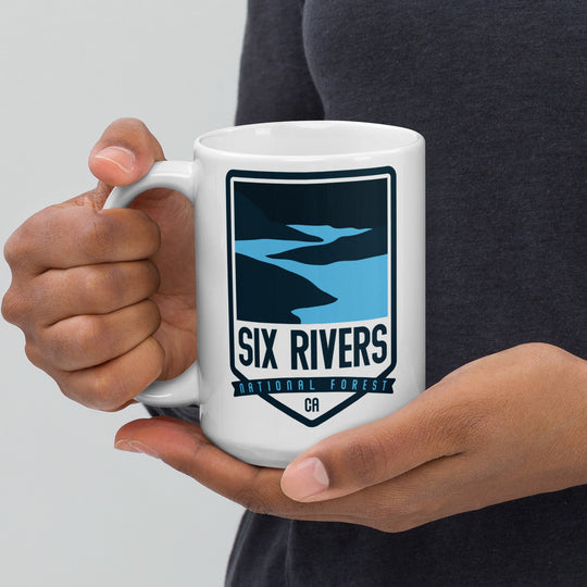 Six Rivers National Forest - California White glossy mug