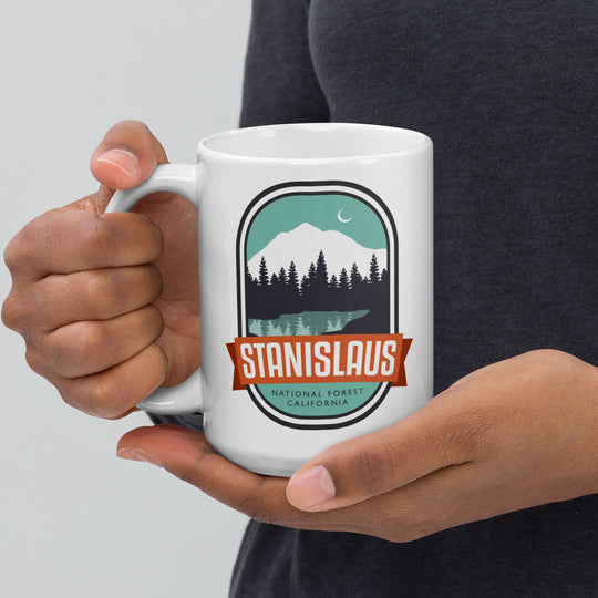 Stanislaus National Forest - California White glossy mug