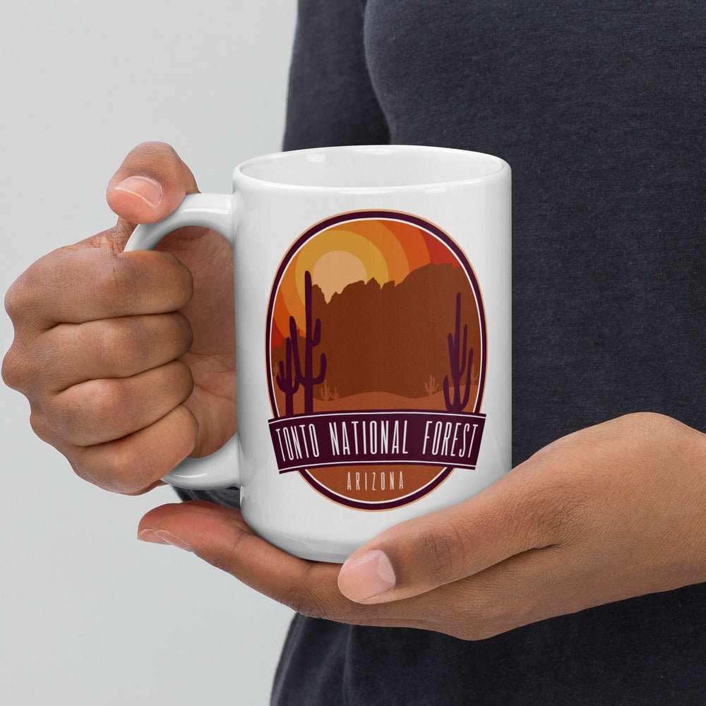 Tonto National Forest - Arizona White glossy mug