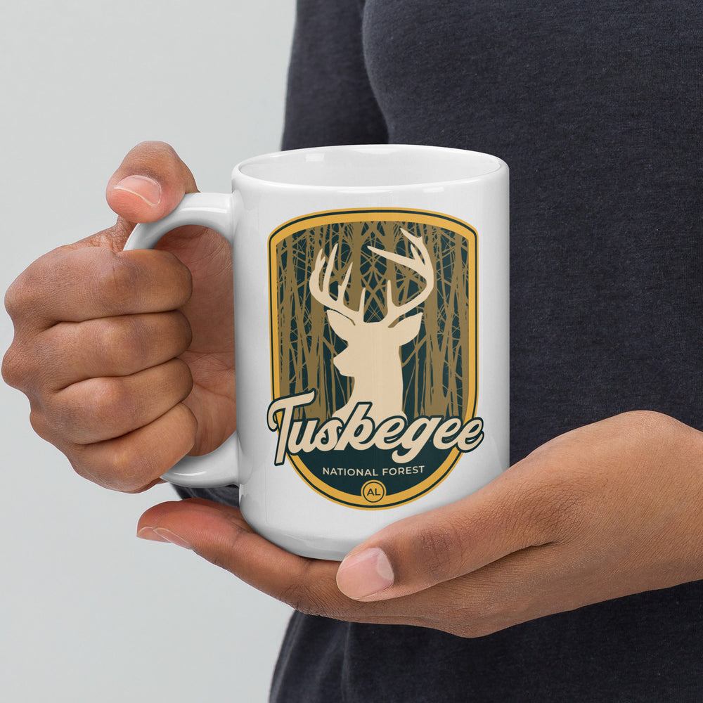 Tuskegee National Forest - Alabama White glossy mug