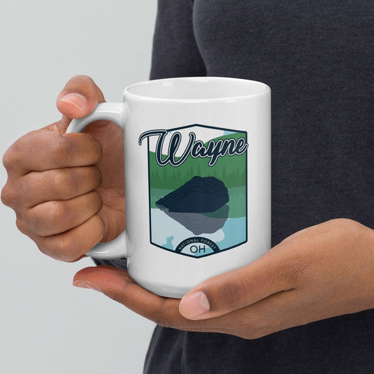 Wayne National Forest - Ohio White glossy mug