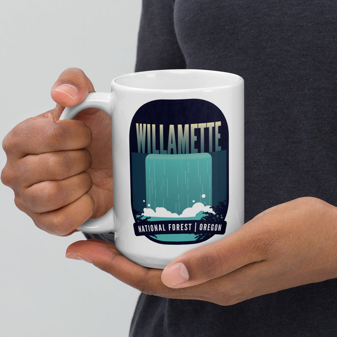 Willamette National Forest - Oregon White glossy mug