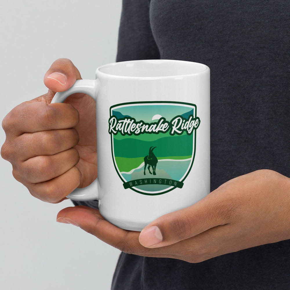 Rattlesnake Ridge - Washington White glossy mug