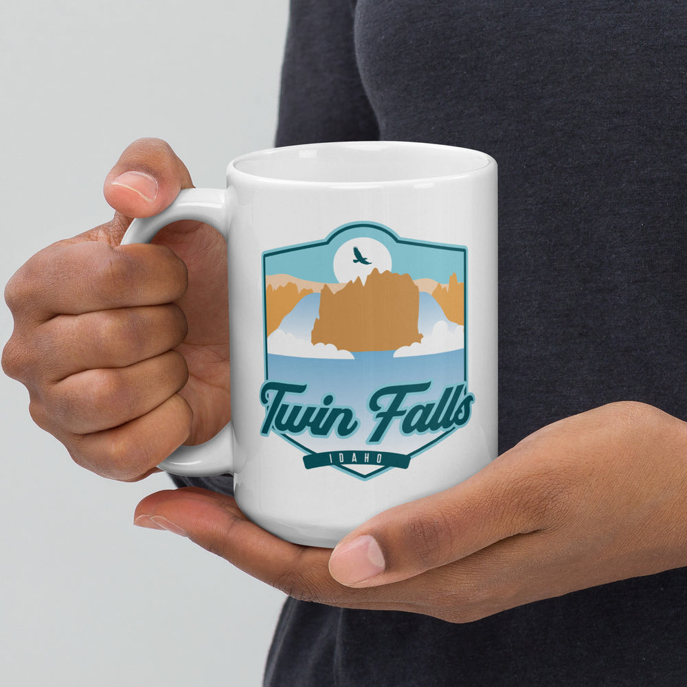 Twin Falls - Idaho White glossy mug