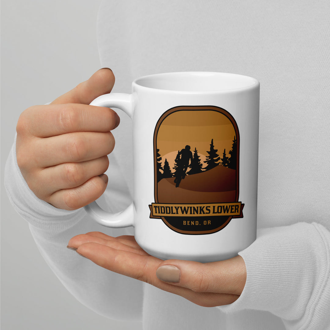 Tiddlywinks Lower - Bend, Oregon White glossy mug