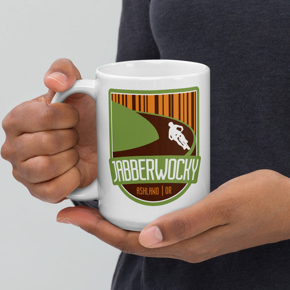 Jabberwocky - Ashland, Oregon White glossy mug