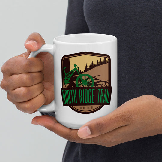 North Ridge Trail - Philomath, Oregon White glossy mug