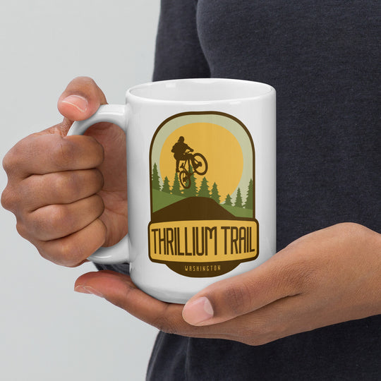 Thrillium Trail - Washington White glossy mug