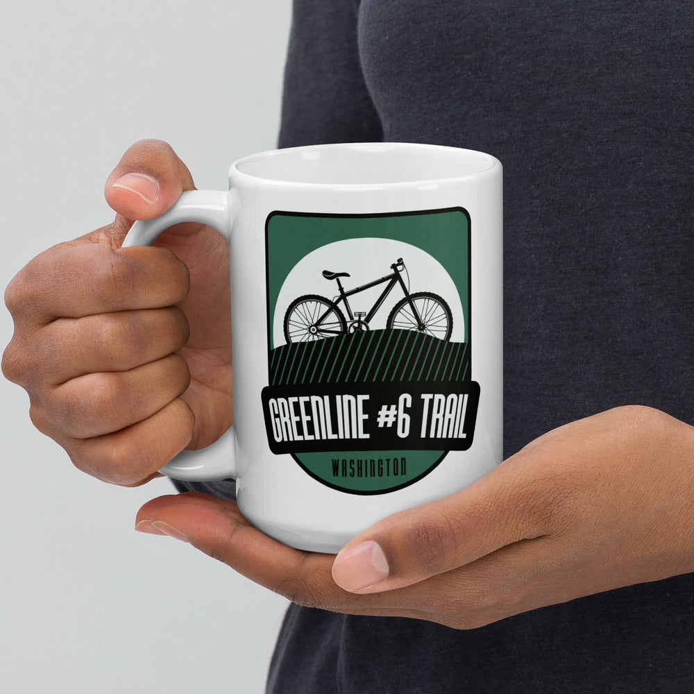 Greenline #6 Trail - Washington State White glossy mug