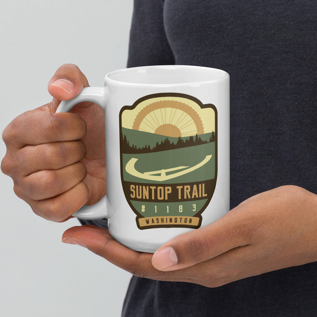 Suntop Trail #1183 - Washington State White glossy mug