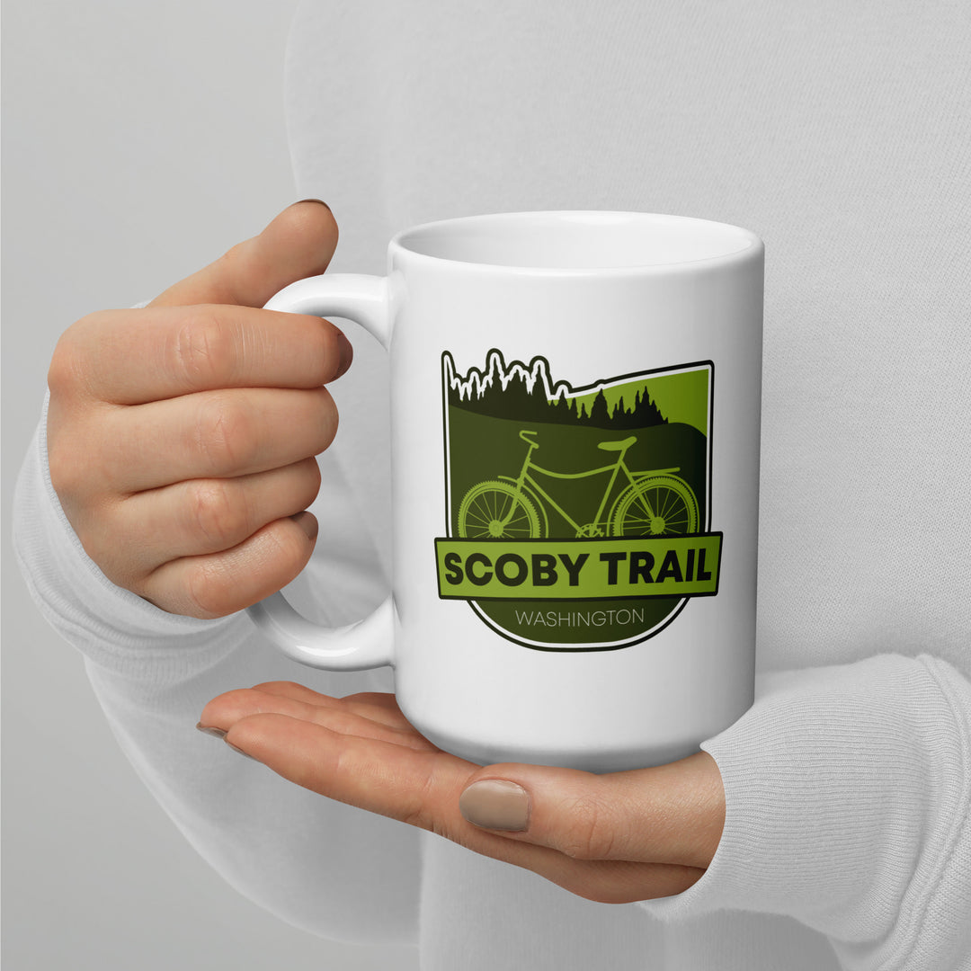 Scoby Trail -  Washington White glossy mug