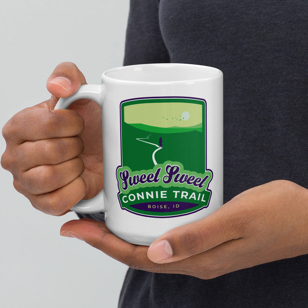 Sweet Sweet Connie Trail - Boise, Idaho White glossy mug