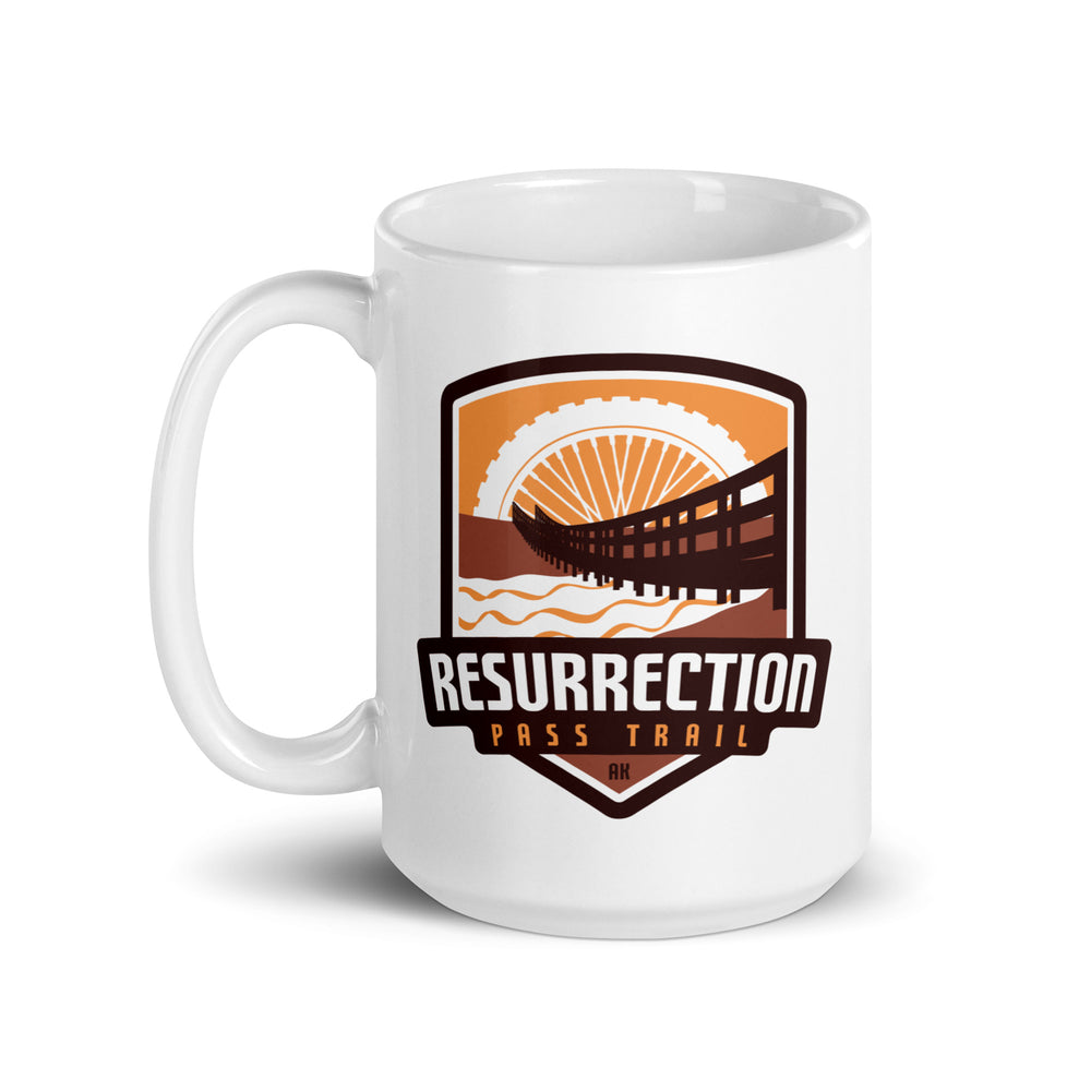 Resurrection Pass Trail - Alaska White glossy mug