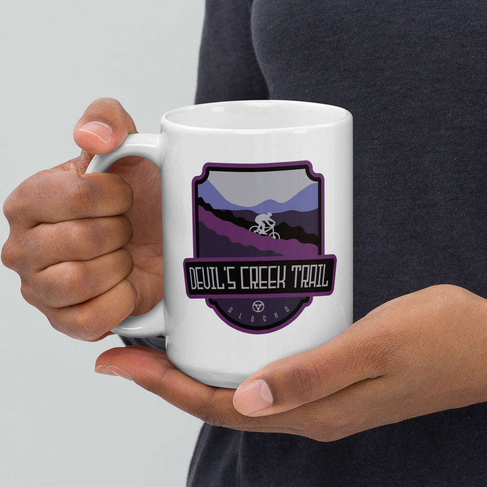 Devil&#39;s Creek Trail - Alaska White glossy mug