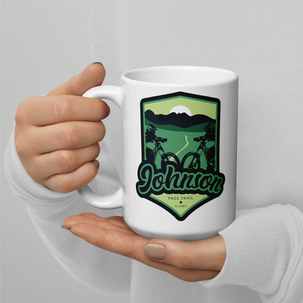 Johnson Pass Trail - Alaska White glossy mug