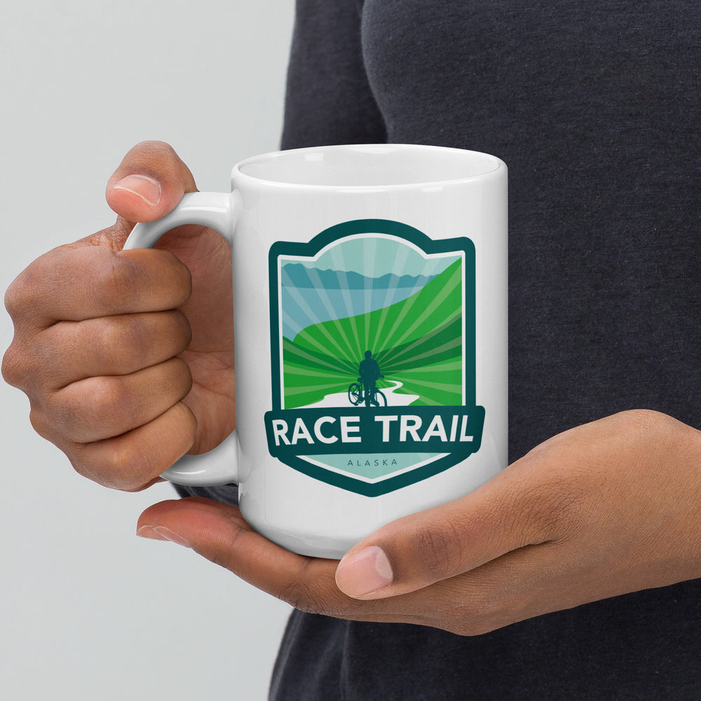 Race Trail – Alaska White glossy mug