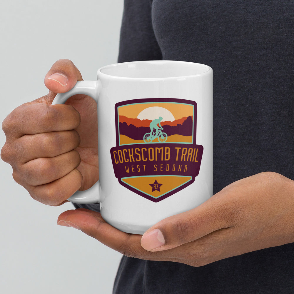 Cockscomb Trail - West Sedona, Arizona White glossy mug