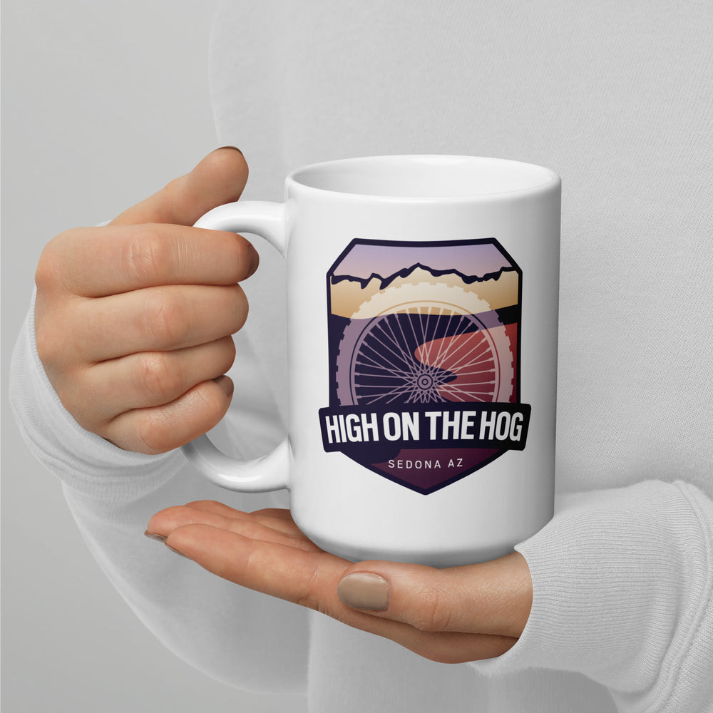 High on the Hog - Sedona, Arizona White glossy mug