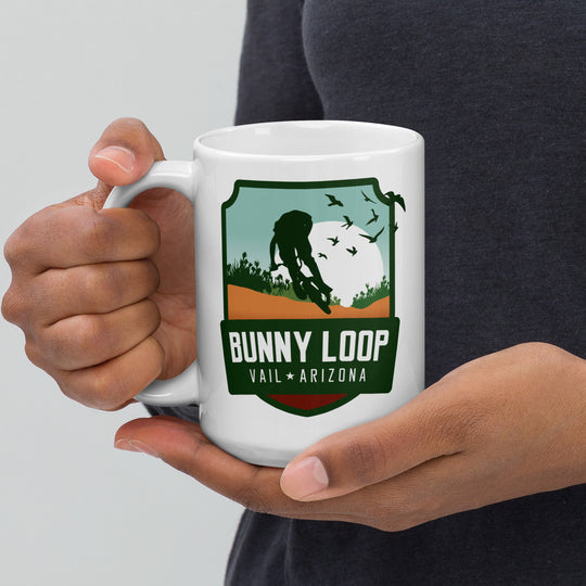 Bunny Loop - Vail, Arizona White glossy mug