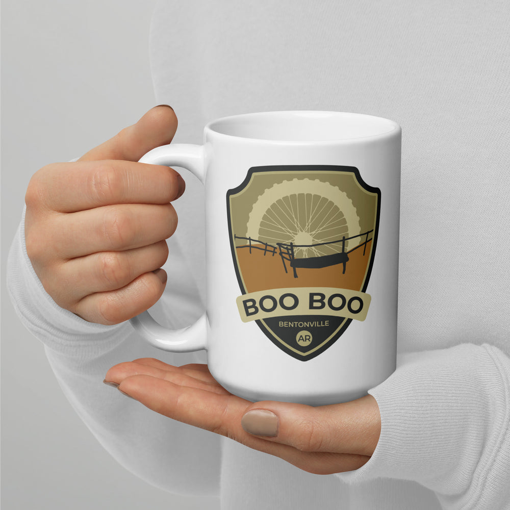 Boo Boo- Bentonville, Arkansas White glossy mug