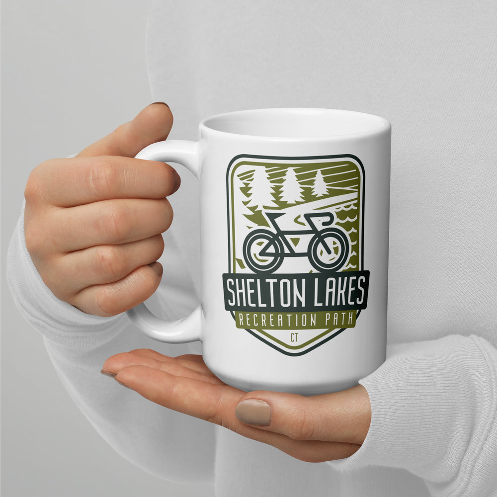 Shelton Lakes Recreation Path - Connecticut White glossy mug