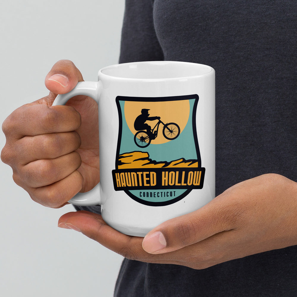 Haunted Hollow - Connecticut White glossy mug