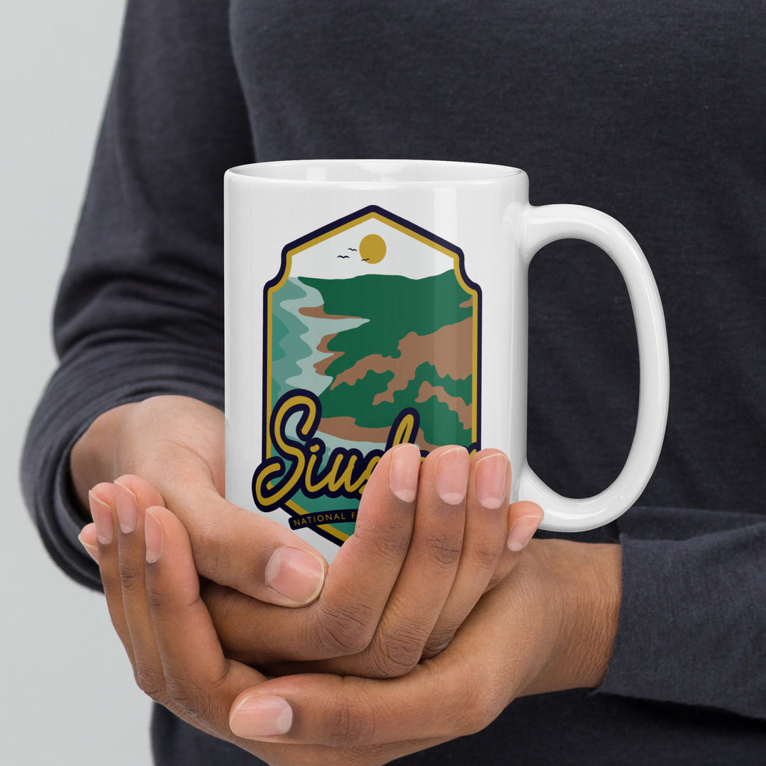 Siuslaw National Forest - Oregon White glossy mug