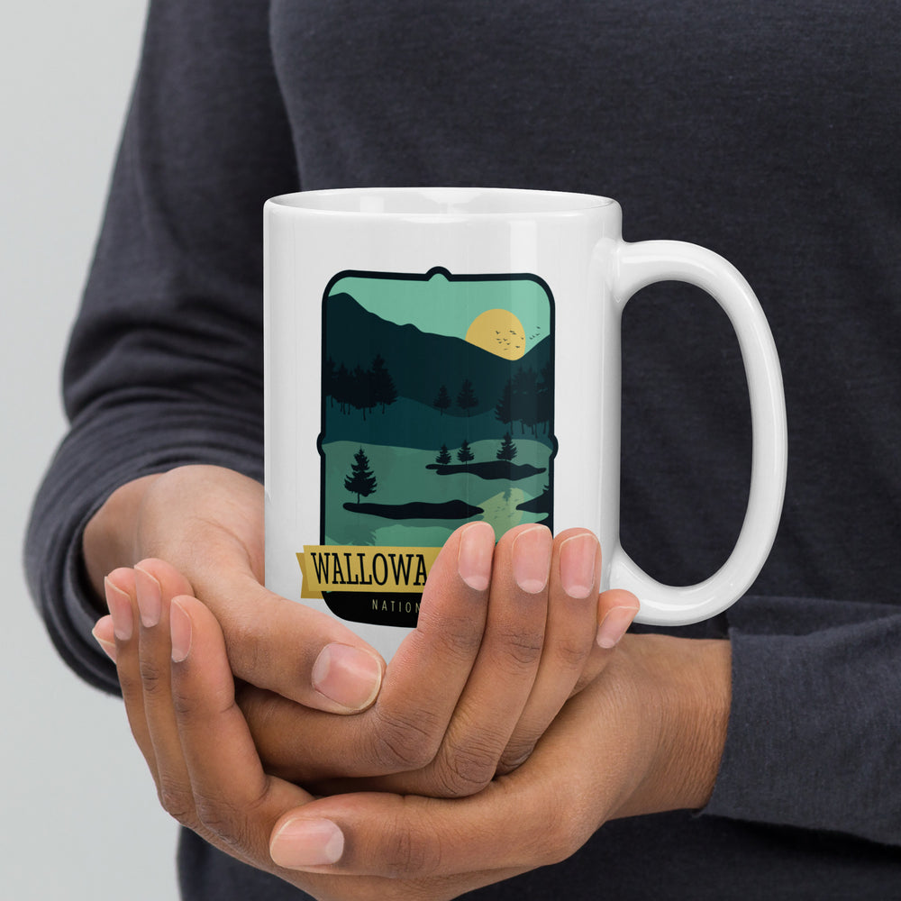 Wallowa-Whitman National Forest White glossy mug