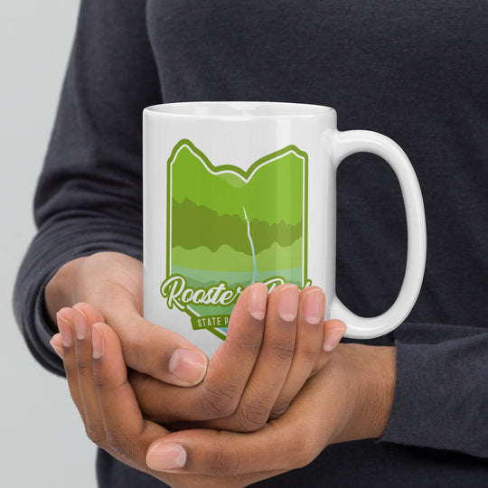 Rooster Rock State Park - Oregon White glossy mug